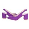 Purple Suede Ankle Strap Heels for Women MA-028