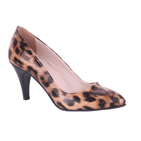 Leopard Print Kitten Heel Match Bag and Shoes RC-017