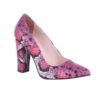 Pink Print Chunky Heel Match Bag and Shoes RC-023