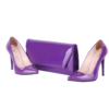Purple Stiletto Heel Match Bag and Shoes RC-021