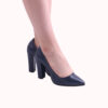 Navy Blue Chunky Heel Shoes for Women MA-023