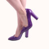 Purple Thick Heel Match Bag and Shoes RC-023