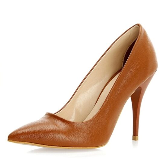 Brown Stiletto High Heel Shoes for Women Ma-021