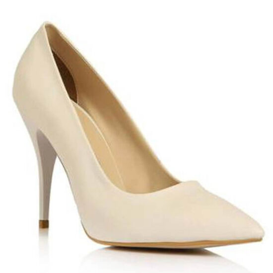 White Stiletto High Heel Shoes for Women Ma-021