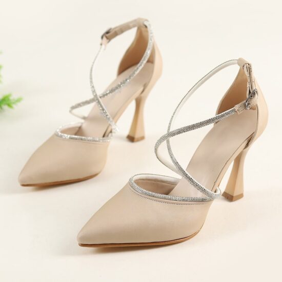 Beige Ankle Strap Sandals for Women RA-02