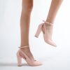 Pink Ankle Strap Women Shoes RA-8030