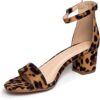 Leopard Low Heel Sandals for Ladies RA-155