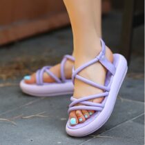 Lilac Women's Sandals Flat Ankle Strap AL-07