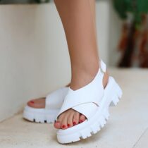 White Women's Heeled Sandals AL-08
