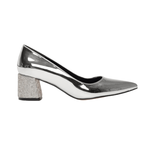Silver Low Heels Wedding Shoes for Women MA-048