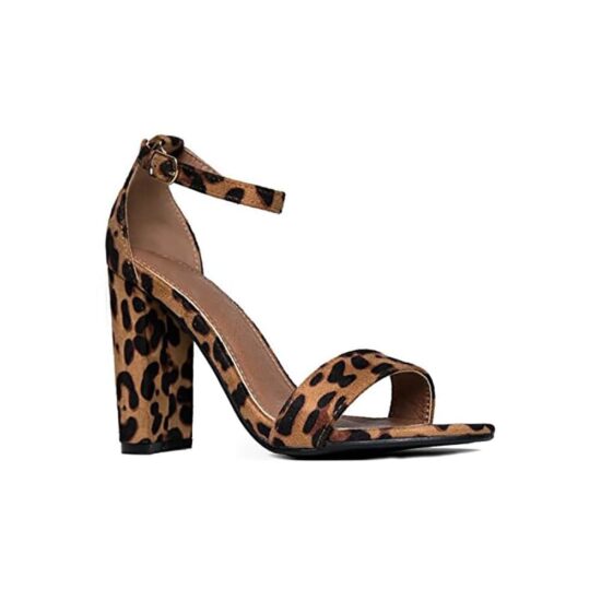 Leopard Chunky Heel Dress Shoes for Women MA-030