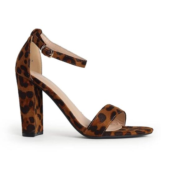 Leopard Chunky Heel Dress Shoes for Women MA-030