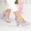 Lilac Ankle Strap Women Shoes RA-8030