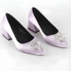 Lilac Dresss Shoes Rhinestone Heel for Women RA-1621