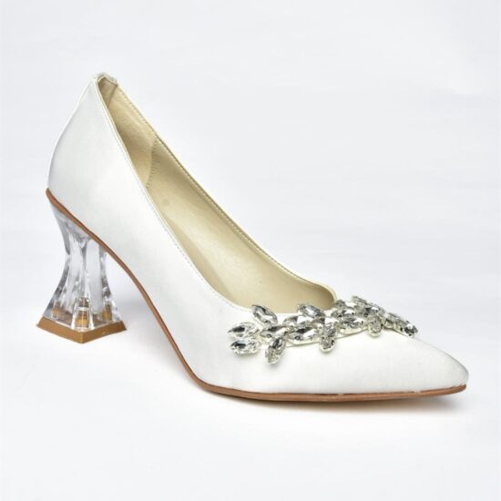 Pearl Transparent Rhinestone Heels for Women RA-050