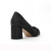 Black Satin Dress Shoes with Bows for Women MA-042