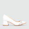 White Dress Shoes with Bows for Women MA-042