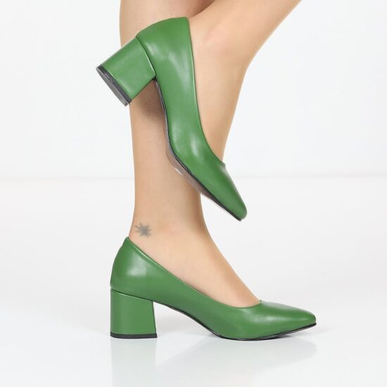 Green Low Heel Dress Shoes for Ladies MA-024
