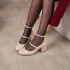 Beige Comfortable Dress Shoes for Women RA-009