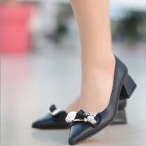 Black Buckle Shoes for Women AL-48