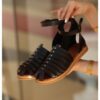 Black Flat Sandals for Women AL-42