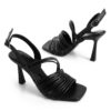 Black Heeled Shoes with Ankle Strap AL-63