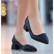 Black Kitten Heel Shoes for Women AL-50