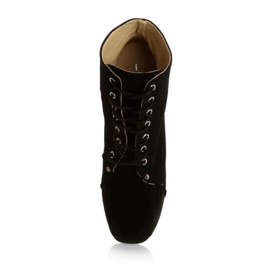 Black Suede Platform High Heel Boots for Women MA-010