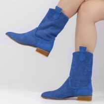 Blue Cowboy Boots for Women RA-8010