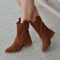 Brown Cowboy Boots for Women RA-8010