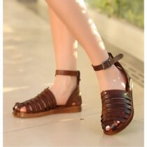 Brown Flat Sandals for Women AL-42