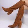 Brown Low Heel Cowgirl Boots for Women RA-8013