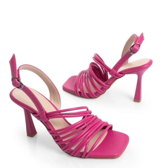 Fushcia Heeled Shoes with Ankle Strap AL-63