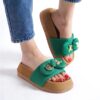 Green Tedy Bear Slippers for Women AL-69