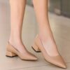 Nude Kitten Heel Shoes for Women AL-50