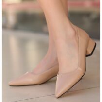 Nude Kitten Heel Shoes for Women AL-50