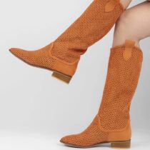 Orange Cowgirl Boots for Women RA-8011