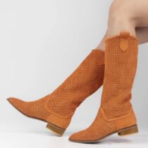 Orange Cowgirl Boots for Women RA-8011