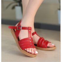 Red Summer Sandals for Ladies AL-43