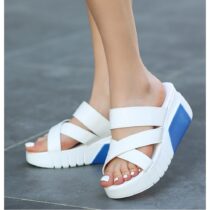 White Platform Sandals Wedge Heel for Women AL-65
