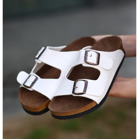 White Women Slippers with Arch Support AL-66