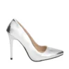 Silver Stiletto High Heel Shoes for Women MA-021