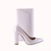 White Thick Heel Shoes and Bag Set for Women MA-023