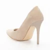 Beige Suede Round Toe Stiletto Pumps MA-021