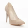 Beige Suede Round Toe Stiletto Pumps MA-021