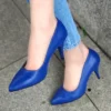 Blue Low Heel Pumps for Women MA-017
