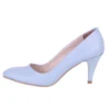 Baby Blue Low Heel Pumps for Women MA-017