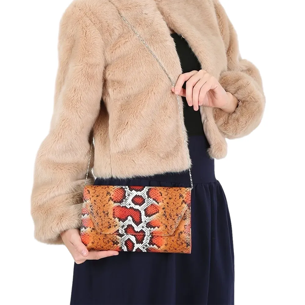 Orange Matching Purse and Pumps Set for Women