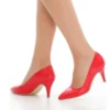 Red Low Heel Pumps for Women MA-017