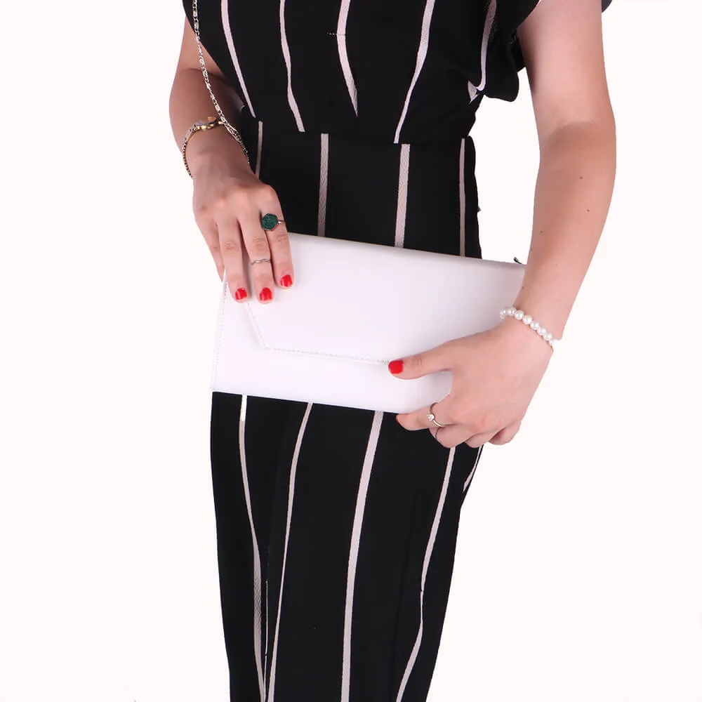 White Platform Shoes and Bag Set for Women MA-027